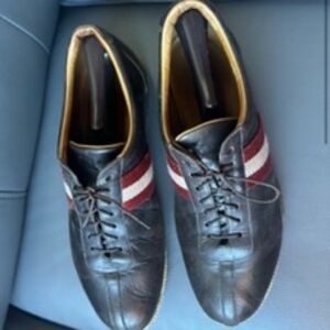 Bally Black and Red Sneakers Retro-Inspired Design